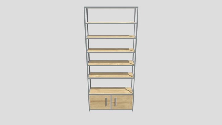 cabinet with shelves 3D Model
