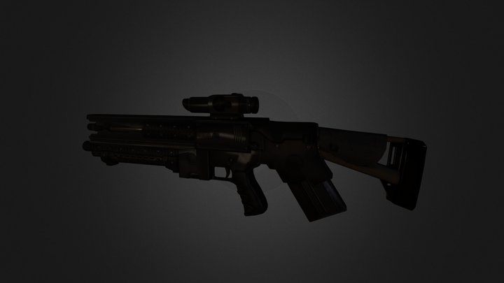 Assault rifle 3D Model