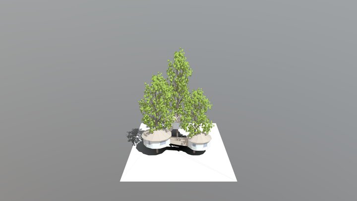 treehouse 2 Tripoint levles 3d roof exs tree sup 3D Model
