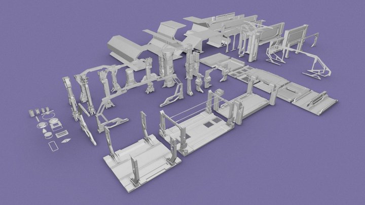 SCI-FI Environment 3D Model