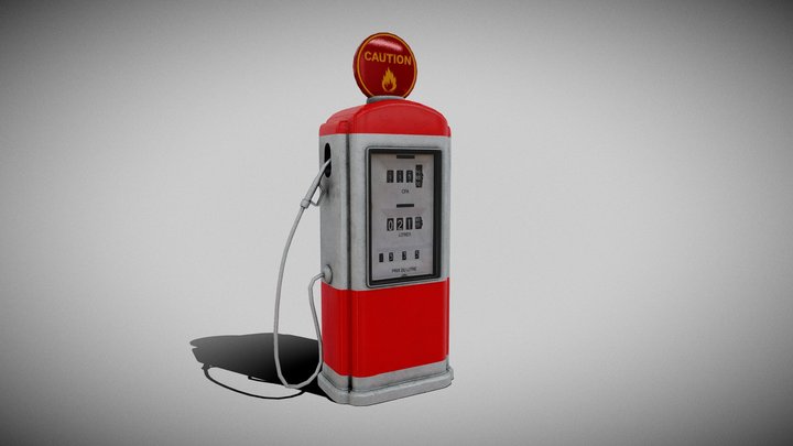 Gas Station Stand – High-Quality 3D Model 3D Model