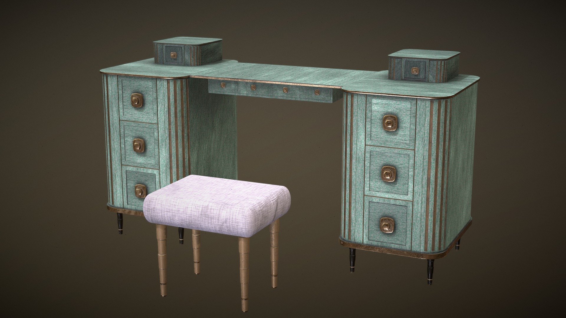 vintage desk - Download Free 3D model by natasza.s [53abc78] - Sketchfab