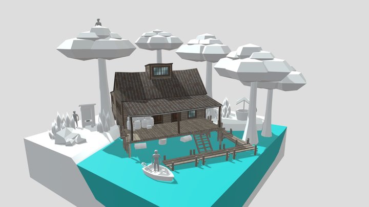 Forest Loner - House Model 3 3D Model