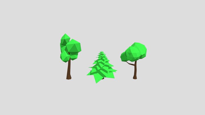 Low Poly Trees (FREE) 3D Model