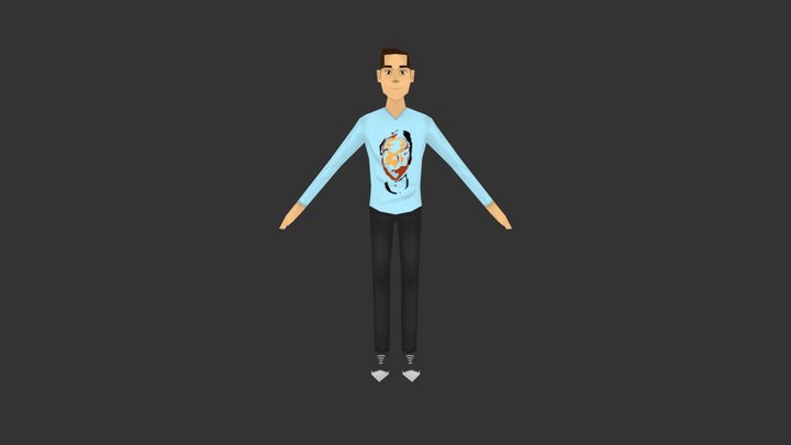 Low Poly Self 3D Model