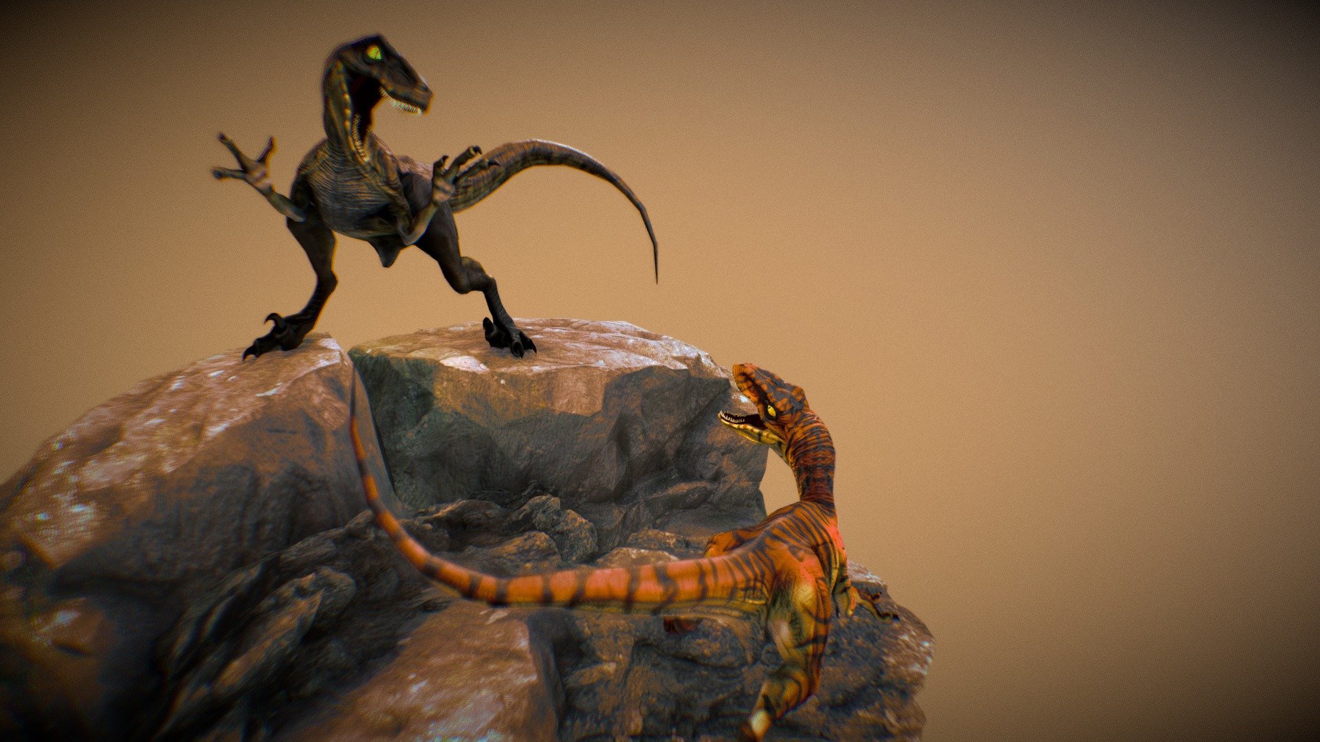 Raptores Pose - 3D model by AdrianoTuya [53aefa7] - Sketchfab