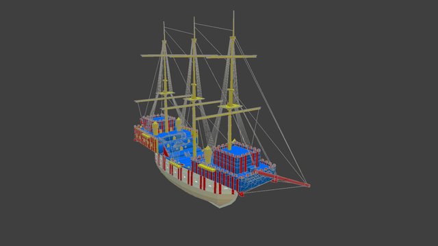 Great Ship created for Man O' War: Corsair 3D Model