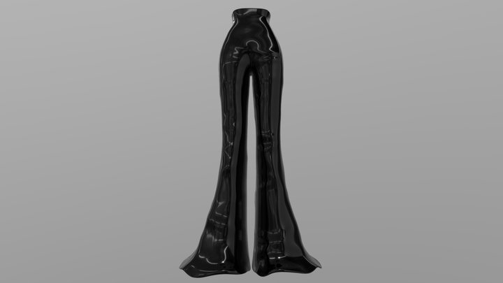 Wide pants / high waist flared 3D Model