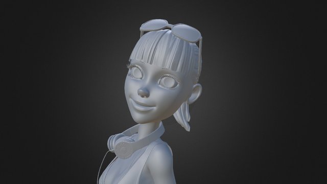Longboard_Girl 3D Model