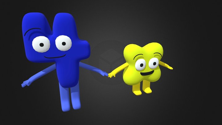 4 and X of BFB 3D Model