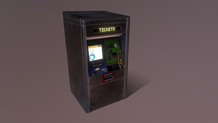 Metro Ticket Machine 3D Model