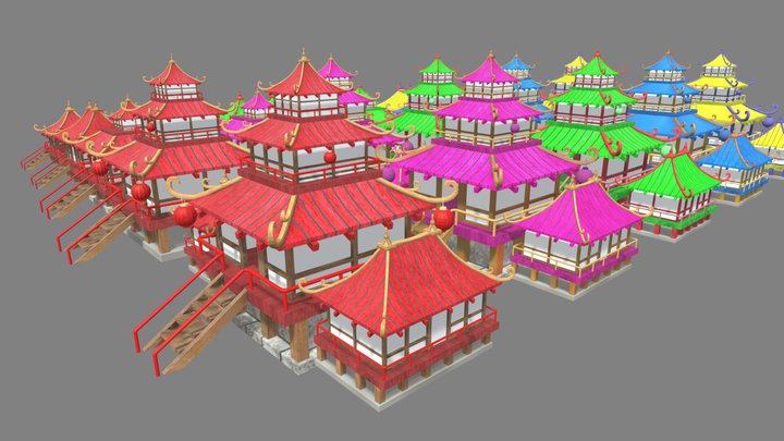 China building levels 3D Model