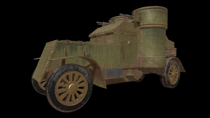 Austin Armored Car 02 3D Model