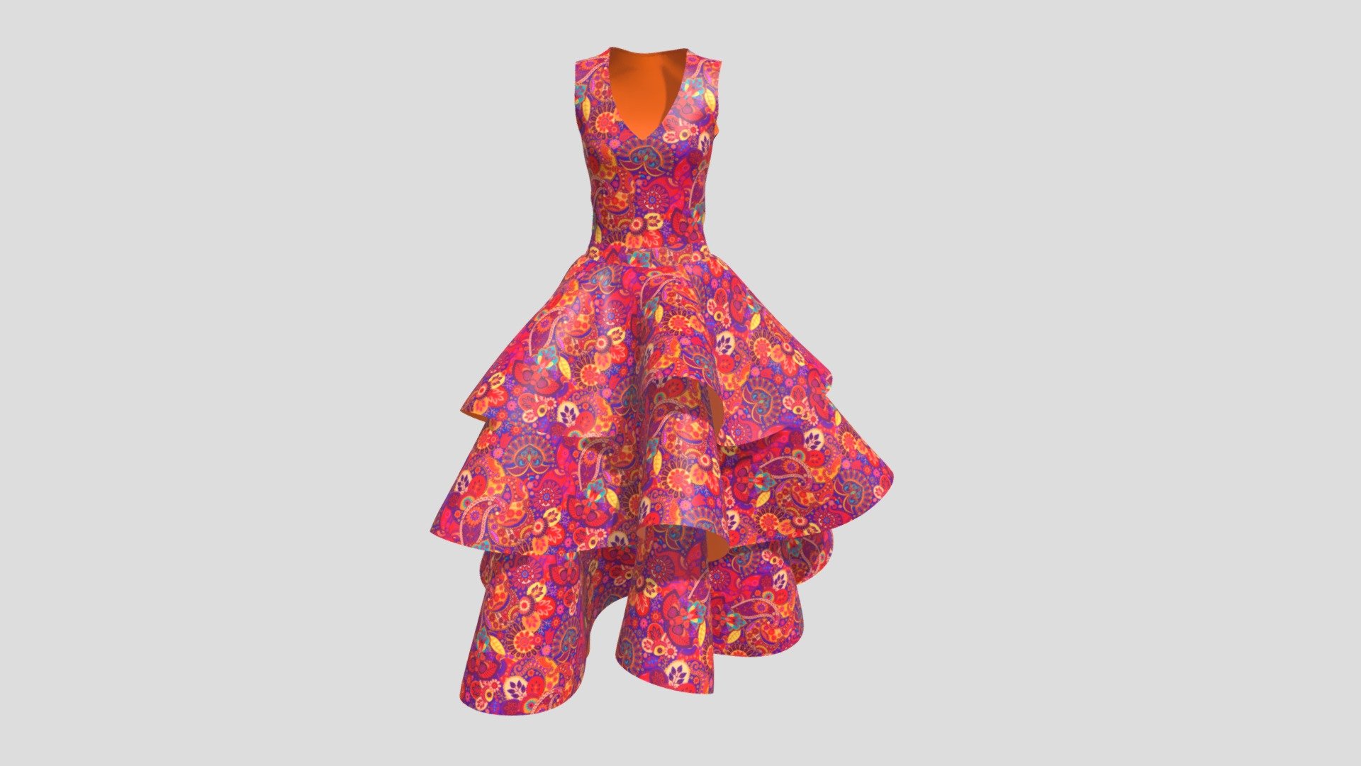 Flowers dress - 3D model by OLA-3D [53b3f65] - Sketchfab