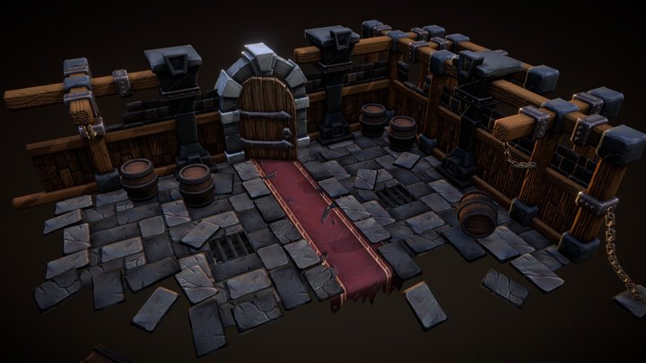 Stylized Dungeon 3D Model