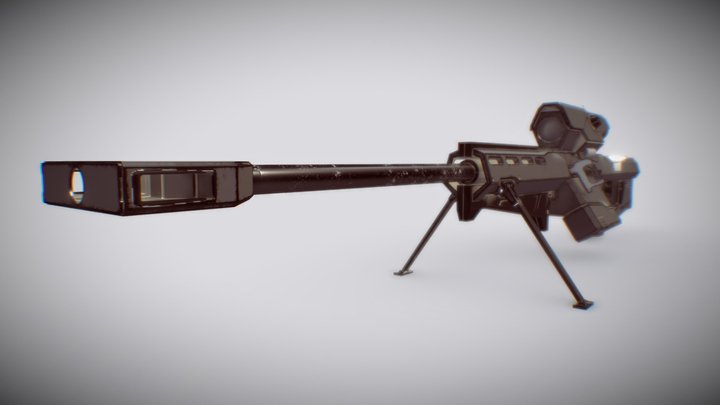 Sci-fi Sniper Rifle 3D Model