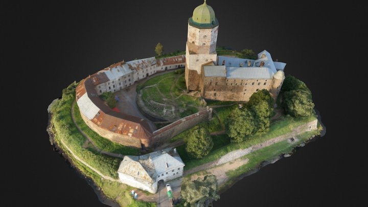 3D model of the Vyborg Castle (low detail) 3D Model
