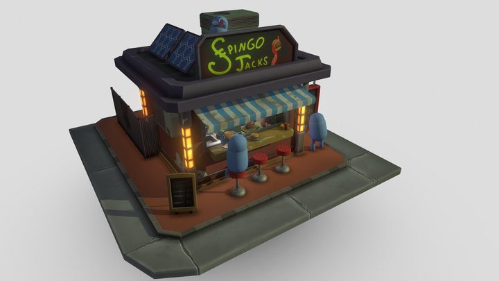 Shpingo Jacks Diner (Original Concept) 3D Model