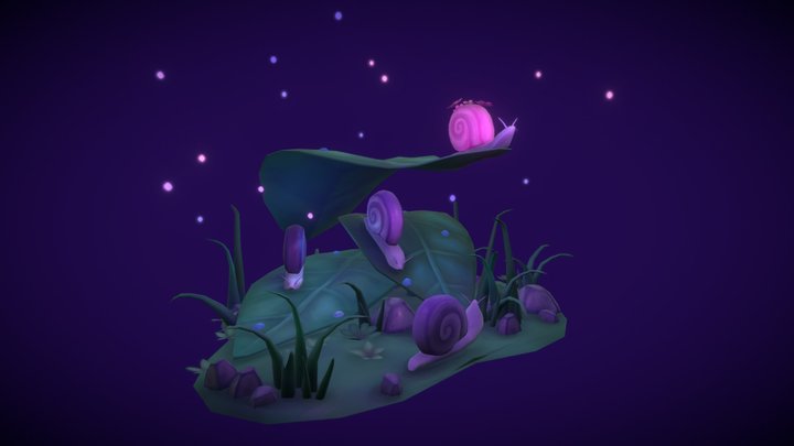 Enchanted Snails 3D Model