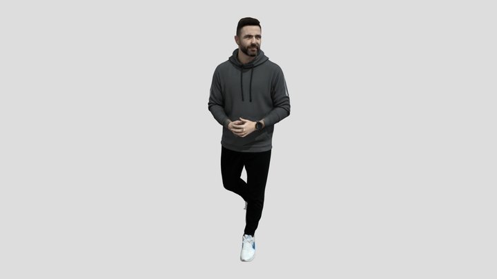 Runner in a Grey Hoodie – Modello 3D gratuito STL
