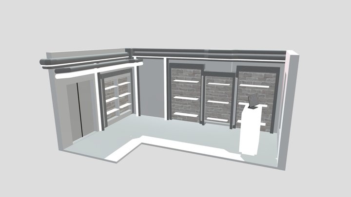 Mallverse Store Demo Untextured 3D Model