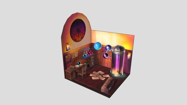 Witch's Lab Diorama 3D Model