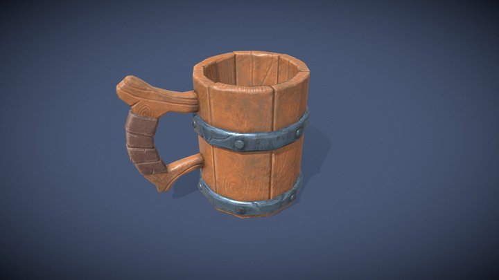 Wood cup 3D Model