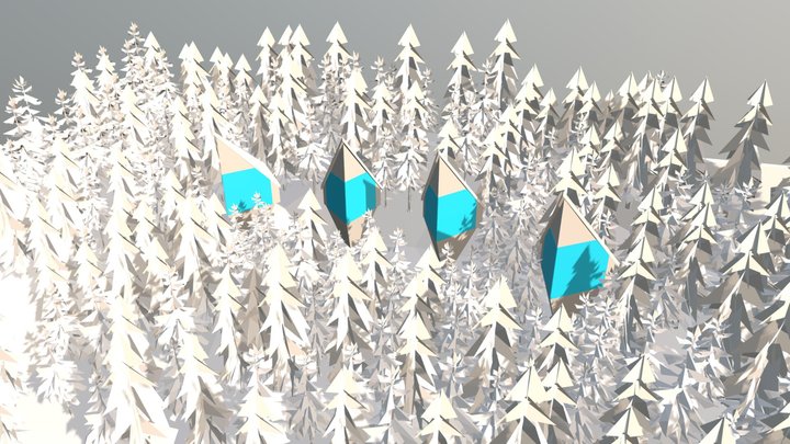 Modern tree house 3D Model