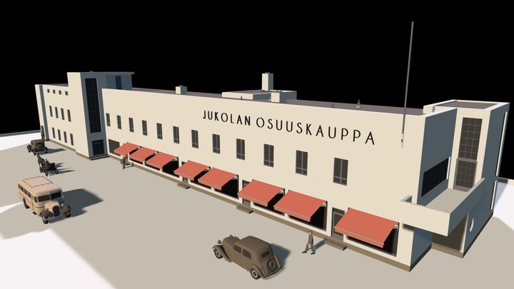 Jukolan osuuskaupan päätoimitalo 3D Model