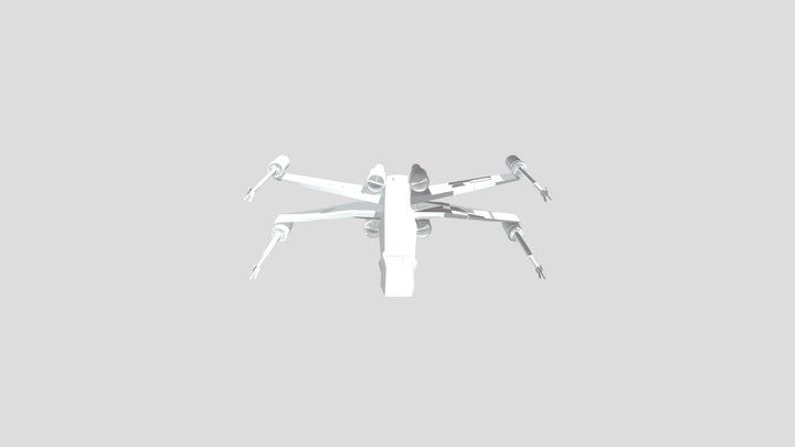 X - Wing - Low Poly 3D Model