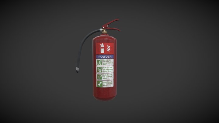 fire extinguisher (powder) 3D Model