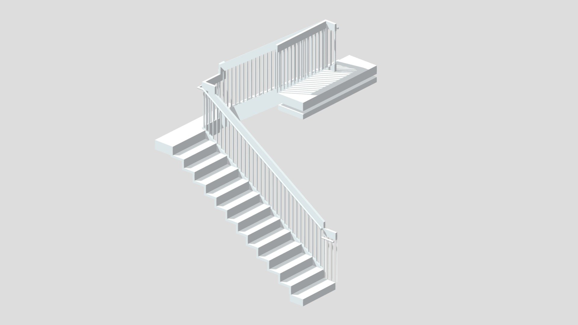 Railing - 3D Model - 3D model by alvarogallego [53c10d3] - Sketchfab