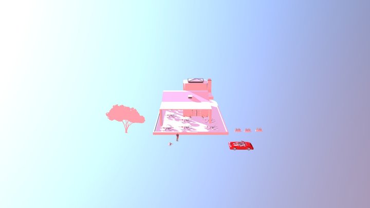 Reataurant Tree Characters 3D Model