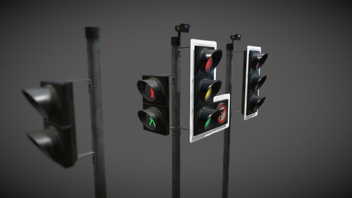 uk Traffic Light 3D Model