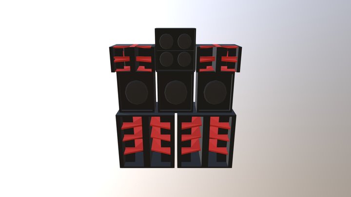 Mur de soundsystem 3D Model