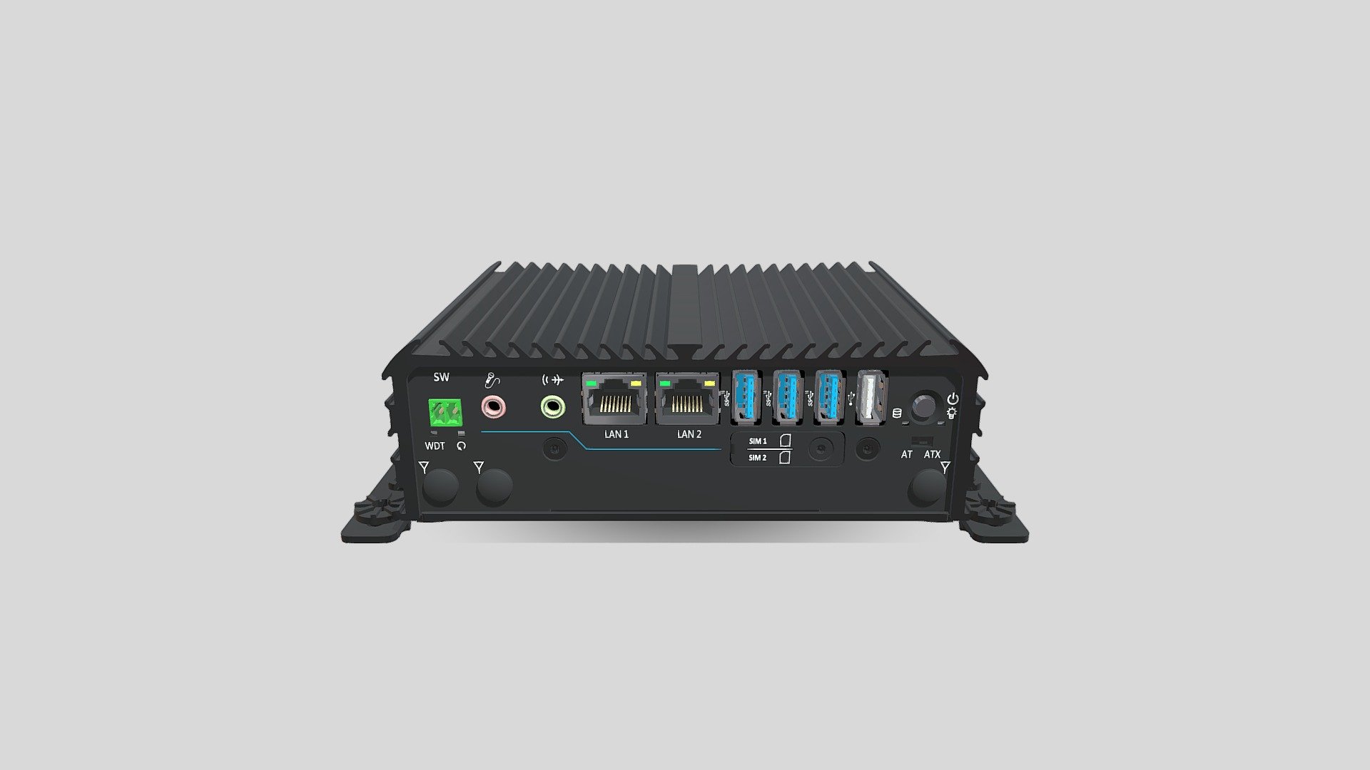 RCO-1000-EHL Fanless Mini PC — Sketchfab embed 3D viewer