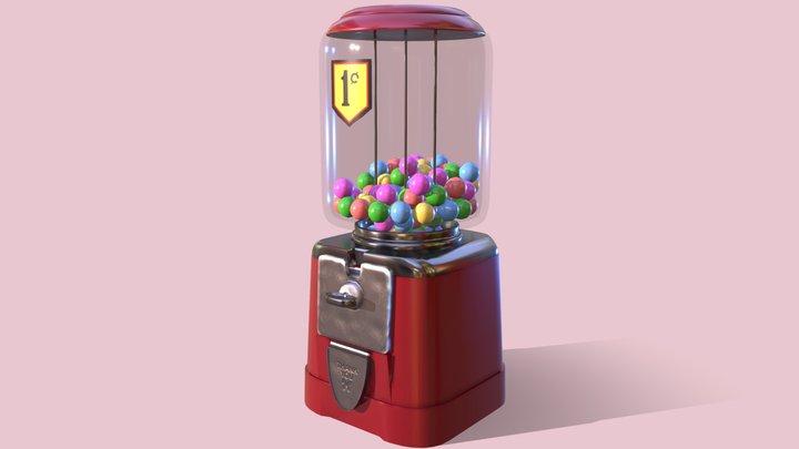 Gum Ball Machine 3D Model