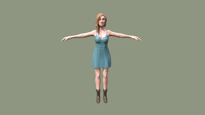 Girl Sculpt - step 3 3D Model