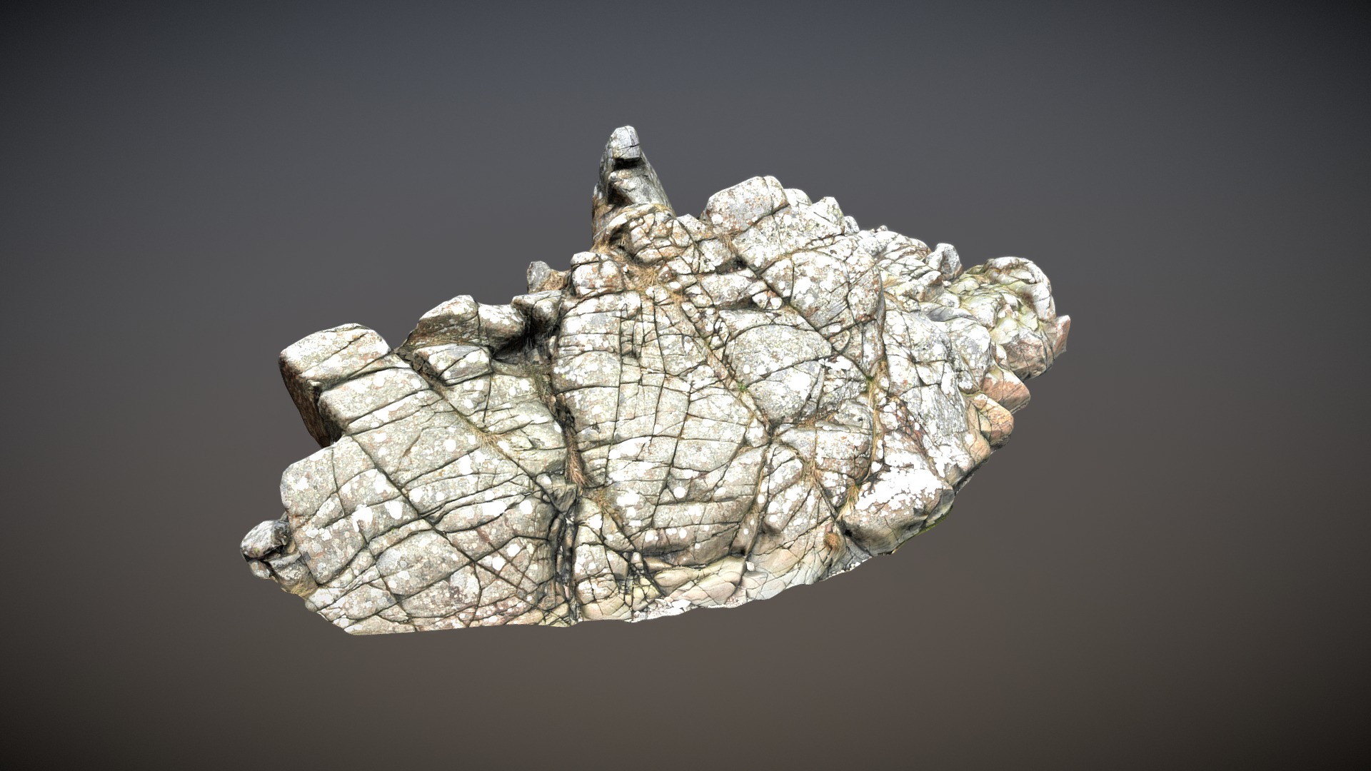 3D model Nature Rock Cliff L2 - This is a 3D model of the Nature Rock Cliff L2. The 3D model is about a white crystal rock.