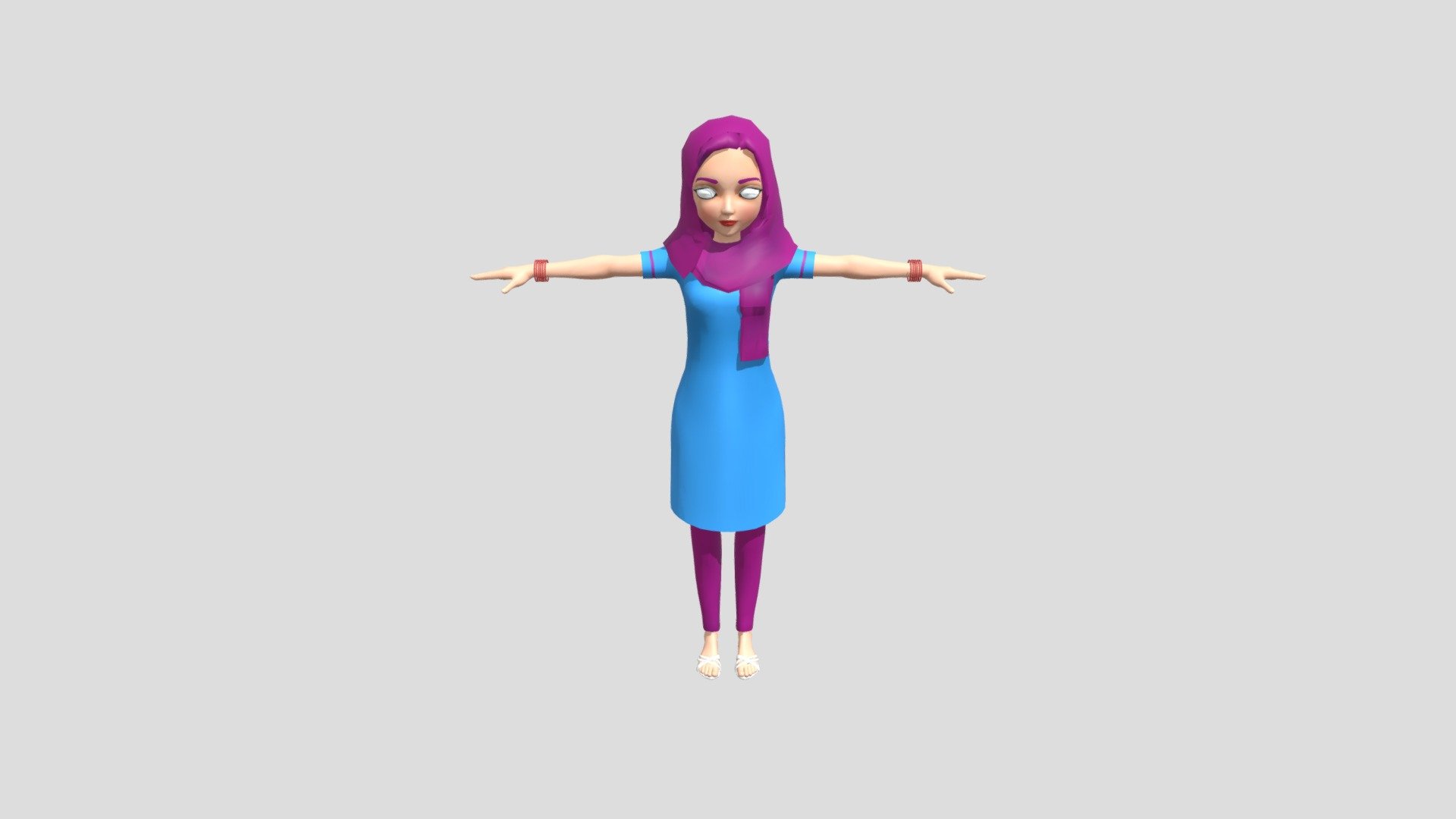 Cartoon Female 3d Model By Ghulamrasool201 Ghulam Rasool Blouch