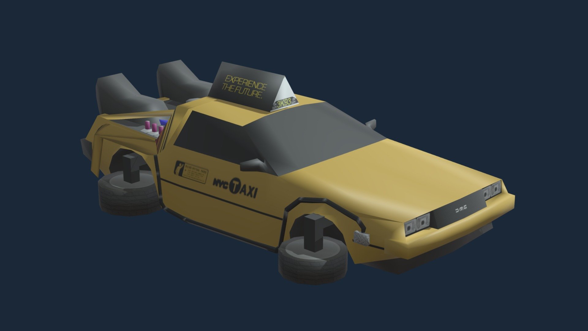 DeLorean Time Machine Taxi - Hover Mode