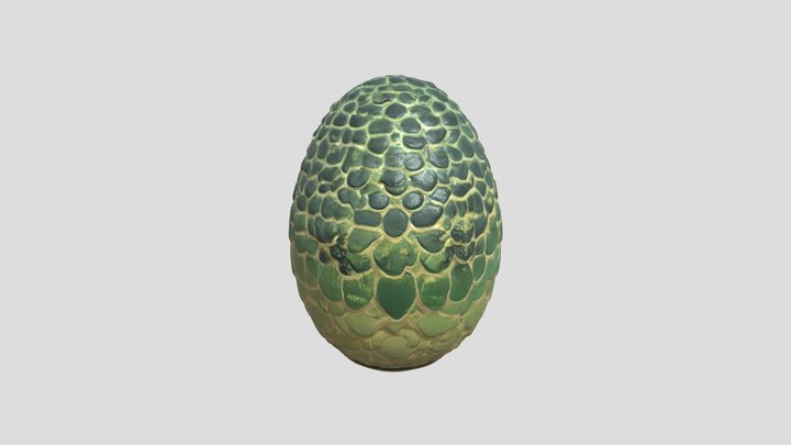 Green Shell Egg by Tripo 3D Model