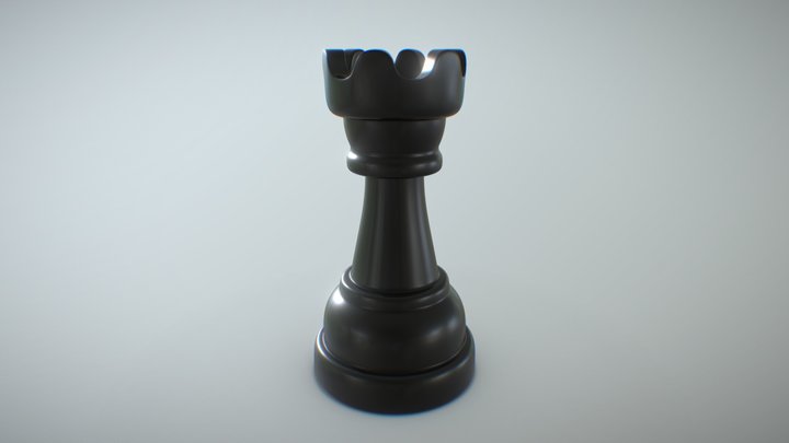 004 Chess Rook 3D Model