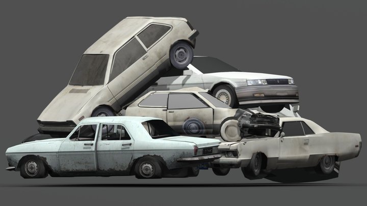 Junk Cars 3D Model