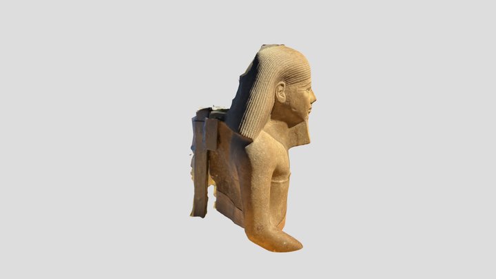 戴有假胡须的国王像 3D Model