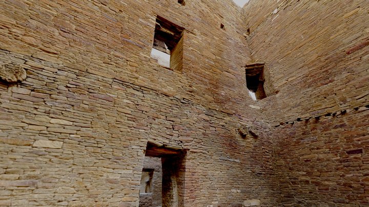 Pueblo Bonita Rooms, Chaco Canyon New Mexico 3D Model