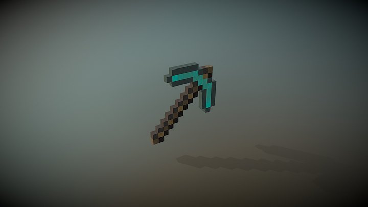 Minecraft Diamond Pickaxe 3D Model