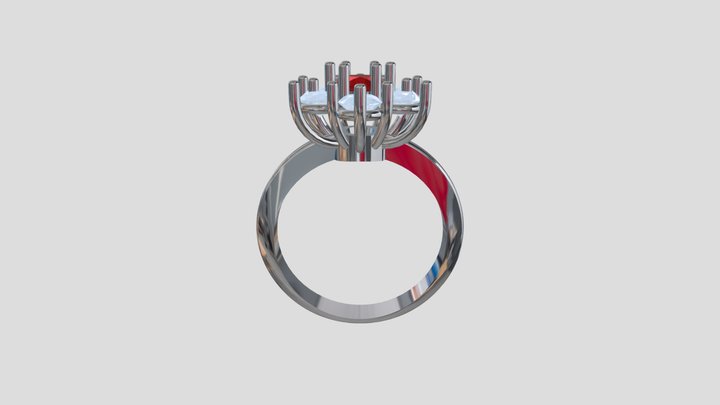 anello rubino def 3D Model