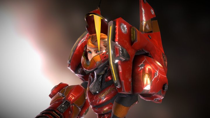 Samus meets Shinji (Face WIP) 3D Model