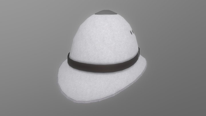 Tropical Pith Helmet (White) 3D Model
